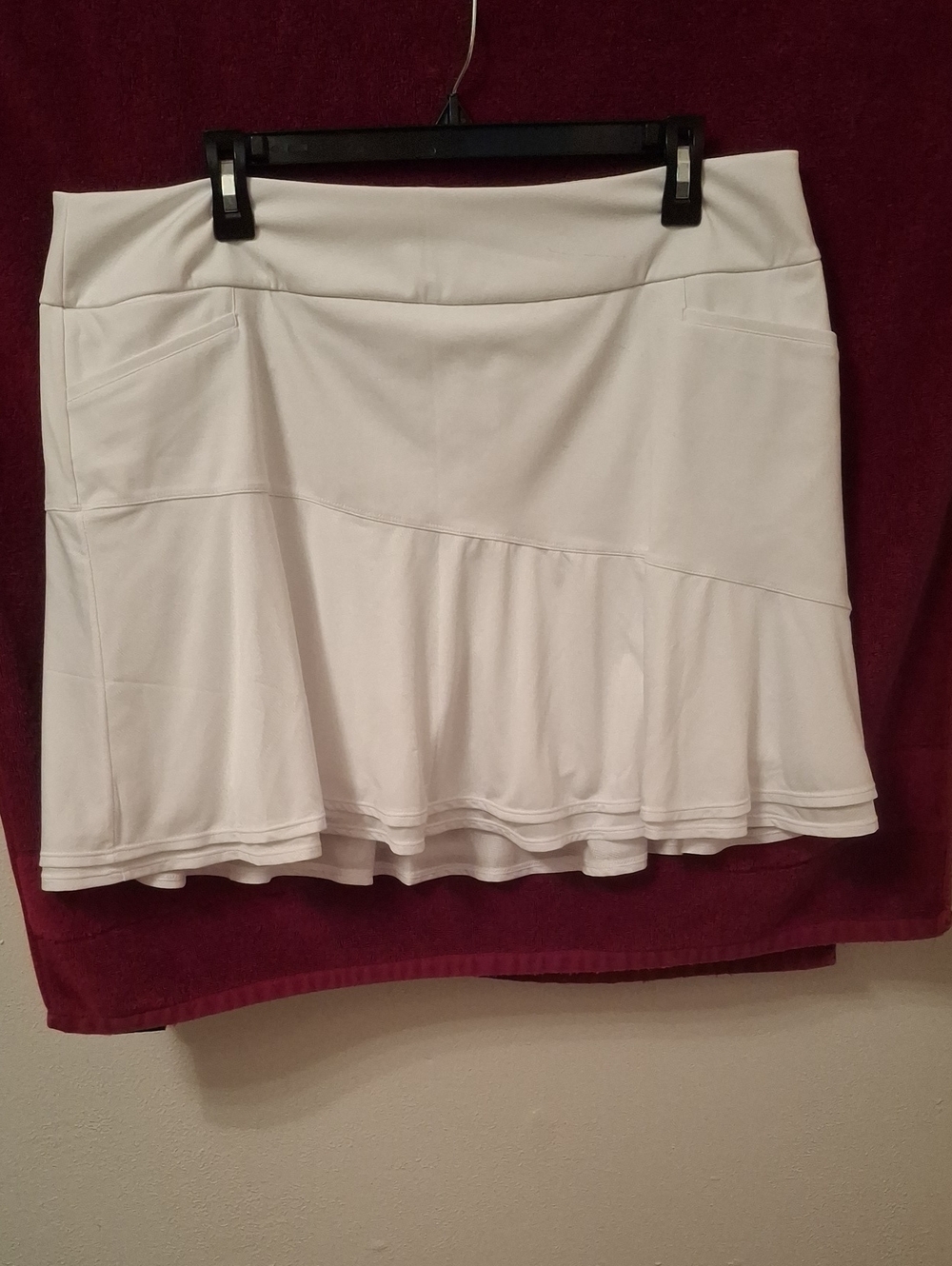 adidas ULT FRILL SKORT White Athletic Skort Size XL NWT